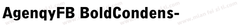 AgenqyFB BoldCondens字体转换